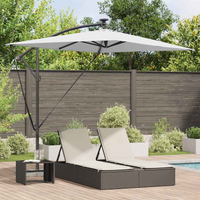 vidaXL Cantilever Banana Parasol Sand 294 x 200 x 254 cm
