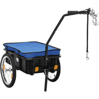 vidaXL Bike Trailer/Hand Wagon 155x60x83 cm Steel Blue