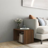 vidaXL Side Table Brown Oak 59x36x38 cm Engineered Wood