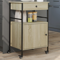 vidaXL Kitchen Trolley Sonoma Oak 56x43x89.5 cm Engineered Wood
