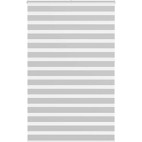 vidaXL Zebra Blind Light Grey 150x230 cm Fabric Width 145.9 cm Polyester