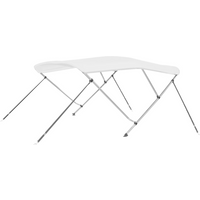 vidaXL 3 Bow Bimini Top White 183x160x137 cm