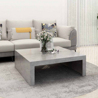 vidaXL Coffee Table Concrete Grey 100x100x35 cm Engineered Wood