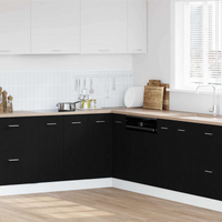 vidaXL Corner Bottom Cabinet Riga Black oak 75.5 x 75.5 x 81.5 cm