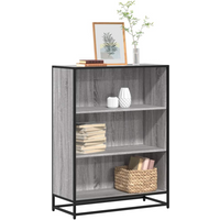 vidaXL Book Cabinet Grey Sonoma 80.5x35x107.5 cm Engineered Wood