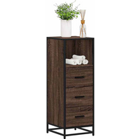 vidaXL Bathroom Cabinet Brown Oak 35x37.5x100 cm Engineered Wood