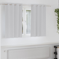 vidaXL Blackout Curtains with Rings 2 pcs Pale Grey 140 x 140 cm
