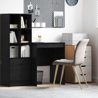 vidaXL Desk Black Oak 60 x 50 x 76 cm