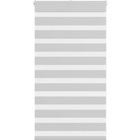 vidaXL Zebra Blind Light Grey 80x100 cm Fabric Width 75.9 cm Polyester