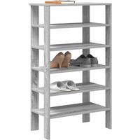 vidaXL Shoe Rack Grey Sonoma 61x32x105 cm Engineered Wood