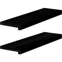 vidaXL Window Sills 2 pcs Dark Brown 70x20x2 cm Solid Wood Oak
