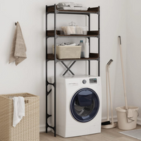 vidaXL Washing Machine Shelf Brown Oak 67x25x163 cm Engineered Wood