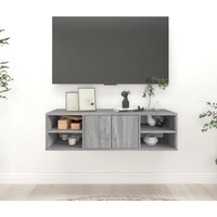vidaXL Wall Shelf Grey Sonoma 102x30x29 cm Engineered Wood