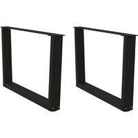 vidaXL Coffee Table Legs V-Shape 2 pcs Black 70x(42-43.3) cm Steel