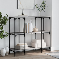 vidaXL Console Table Grey Sonoma 102x35x90 cm Engineered Wood