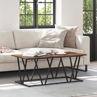 vidaXL Coffee Table Smoked Oak 100 x 50 x 40 cm