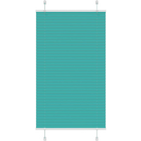 vidaXL Pleated Blind Petrol Green 70x100 cm Fabric Width 69.4 cm Polyester