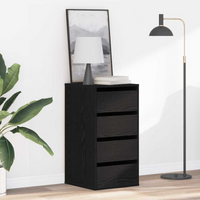 vidaXL Chest of Drawers Other Black 40 x 41 x 76 cm Engineered Wood