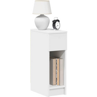 vidaXL Bedside Cabinet with Drawer White 20x36x60 cm