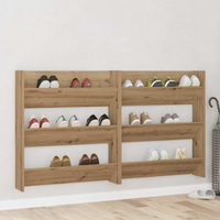 vidaXL Wall Shoe Cabinets with Shelf Other Artisan oak Engineered wood