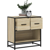 vidaXL Bedside Cabinet Sonoma Oak 60x31x60 cm Engineered Wood and Metal