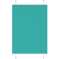 vidaXL Pleated Blind Petrol Green 100x100 cm Fabric Width 99.4 cm Polyester