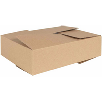 vidaXL Folding Box with Storage 50 pcs Brown 40 x 30 x 10 cm Cardboard
