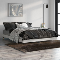 vidaXL Bed Frame without Mattress Grey Sonoma 135x190 cm Double Engineered Wood