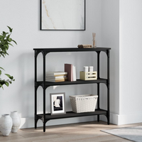 vidaXL Console Table Black 75x22.5x75 cm Engineered Wood