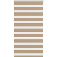 vidaXL Zebra Blind Sand Brown 85x100 cm Fabric Width 80.9 cm Polyester