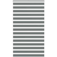 vidaXL Zebra Blind Dark Grey 130x200 cm Fabric Width 125.9 cm Polyester