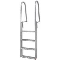 vidaXL 4-Step Dock/Pool Ladder Aluminium 167 cm