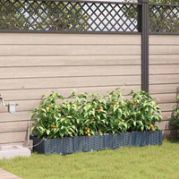 vidaXL Garden Light grey 160 x 40 x 22 cm Steel