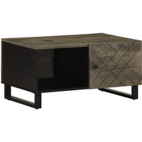 vidaXL Coffee Table Black 80x50x40 cm Solid Wood Mango