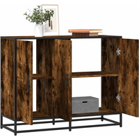 vidaXL Sideboard Smoked Oak 94x35x76 cm Engineered Wood