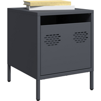 vidaXL Bedside Cabinets 2 pcs Anthracite 35x39x43.5 cm Steel