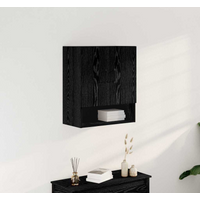 vidaXL Wall Cabinet Black Oak 60 x 30 x 70 cm Engineered Wood