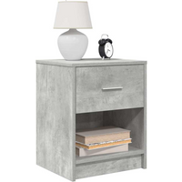 vidaXL Bedside Cabinets 2 pcs with Drawer Concrete Grey 40x34x50 cm