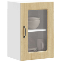 vidaXL Kitchen Wall Cabinet with Glass Door Kalmar Sonoma Oak Engineered Wood