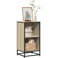 vidaXL Book Cabinet Sonoma Oak 40x35x76 cm Engineered Wood