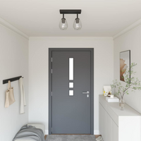 vidaXL Ceiling Spotlight Black 33 x 13 x 26 cm Glass and metal