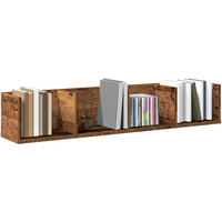 vidaXL CD Wall Shelf Old Wood 100x18x18 cm Engineered Wood