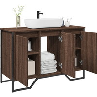 vidaXL Bathroom Sink Cabinet Brown Oak 91x35x60 cm Engineered Wood