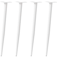 vidaXL Console Table Legs Conical Shape 4 pcs White 72-73 cm Steel