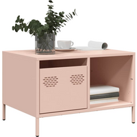 vidaXL Coffee Table Pink 68.5x50x43.5 cm Cold-rolled Steel