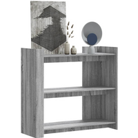 vidaXL Console Table Grey Sonoma 100x35x90 cm Engineered Wood