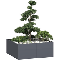 vidaXL Planter Anthracite 100x100x40 cm Steel