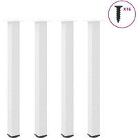 vidaXL Bar Table Legs 4 pcs White 90-92 cm Steel