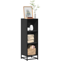 vidaXL Book Cabinet Black 33.5x33x107.5 cm Engineered Wood