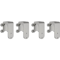 vidaXL Barn Door Bypass Brackets 4 pcs for Round Rails Stainless Steel